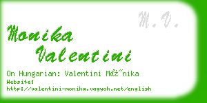 monika valentini business card